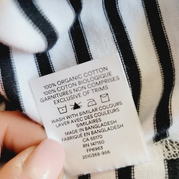 NWOT Frank And Oak Pocketd T-Shirt Dress XL  Indigo & White Stripes - Picture 6 of 10